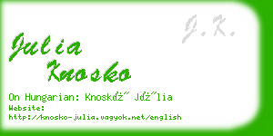 julia knosko business card